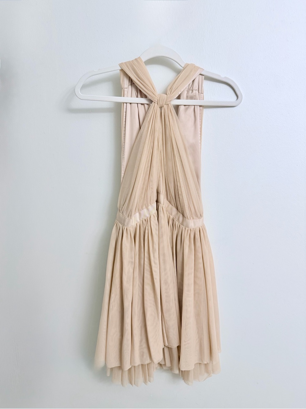 Club Monaco Cream Layered Tulle Mini Dress Size 6 Ballet Style - Picture 7 of 7
